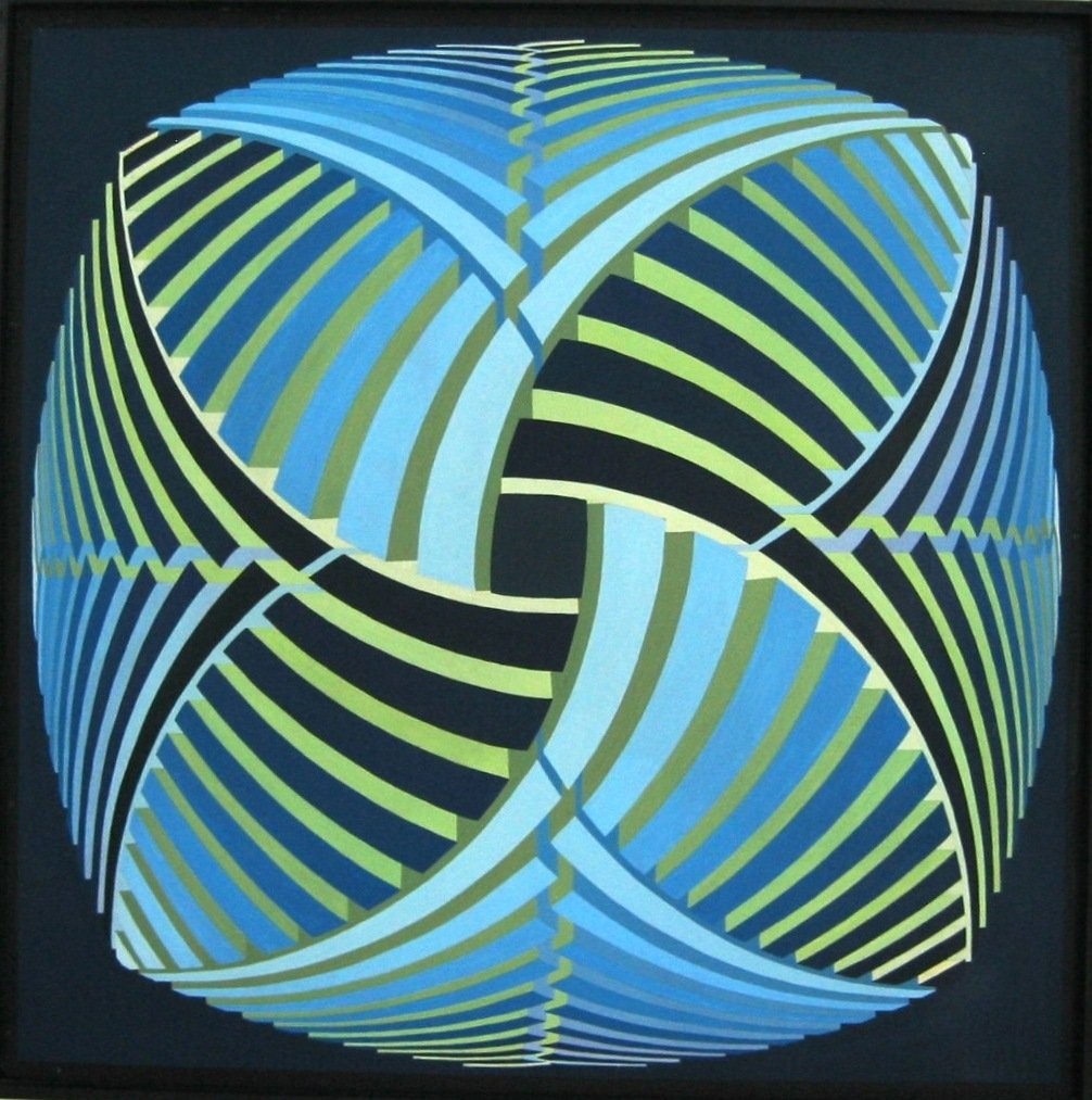 Entre-là          acrylique gouache sur panneau    60 x 60cm    1976