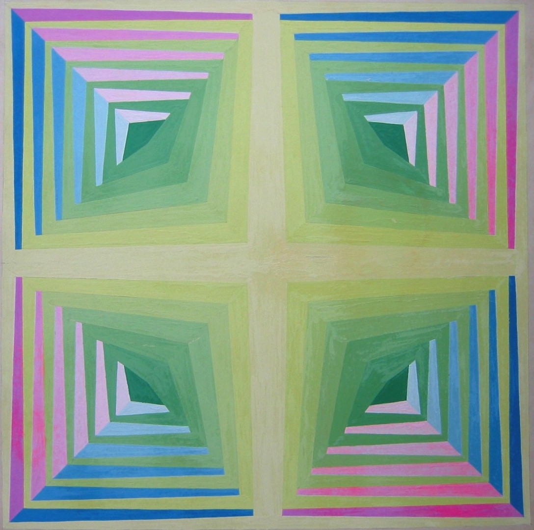 S.T.          gouache sur carton    42 x 42 / 40 x 40cm